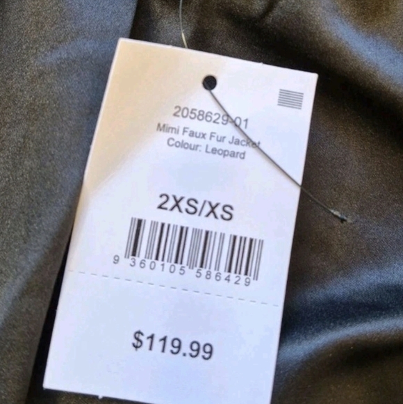 XS-M Cotton On Faux Fur Animal Leopard Print Fully Lined Coat Jacket, NWT - Picture 13 of 16